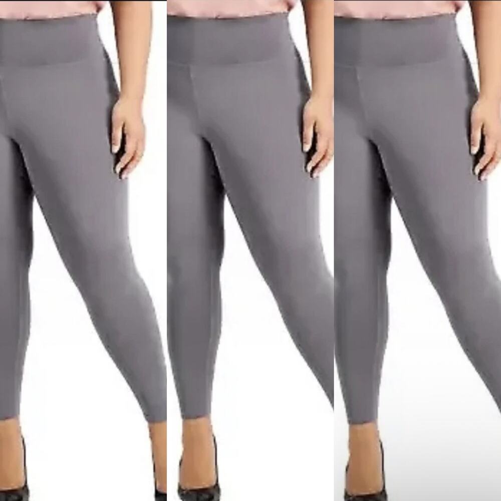 New INC International Concepts Womans 2X Set of 3 Compression Leggings Grey NWT